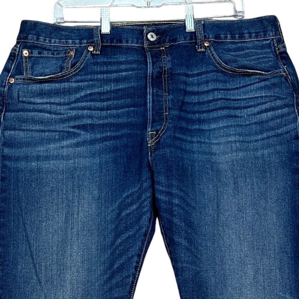 Levi's 501 Original‎ Fit Jeans Mens 38x30 Dark Wash Straight Leg 5 Pocket Denim - Picture 2 of 16